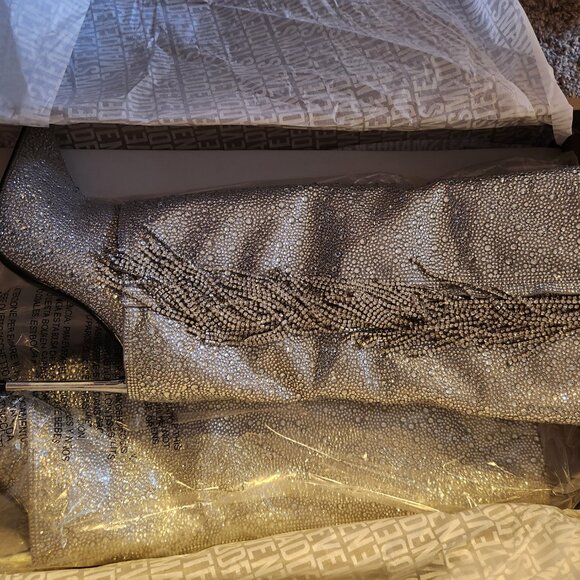 Steve Madden "Sanya" Rhinestone Heeled boots. NIB. Size 6.5 - Picture 9 of 11